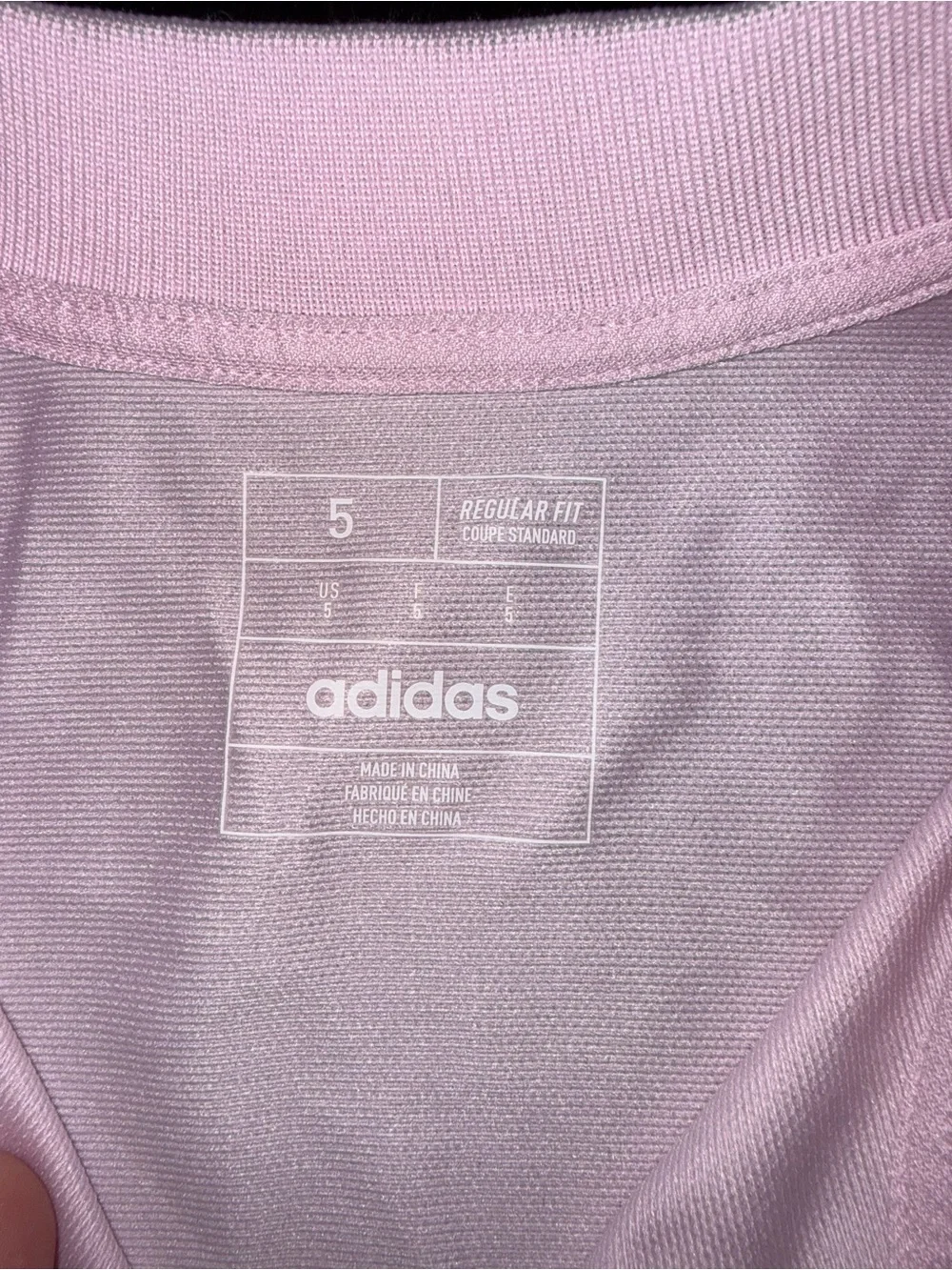 adidas Girls' Light Pink Polo Dress with SS Ruffle Size 5